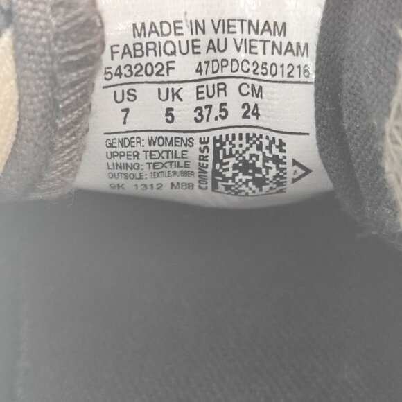 Converse Women's Chuck Taylor All Star Gray Canvas Shoes Size 7 - Picture 8 of 9